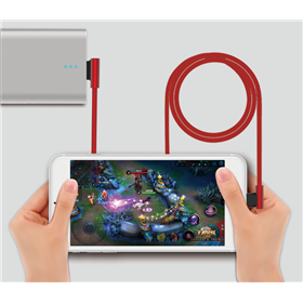Cavi ConnettivitÃ  Cavo King USB - Type-C ad angolo 90Â° Rosso