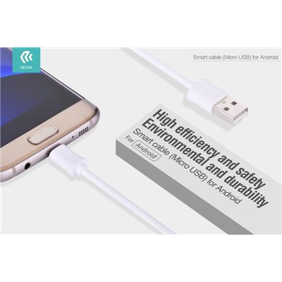 Cavi ConnettivitÃ  Cavo Serie Smart Micro Usb Lunghezza 2 metri Bianco
