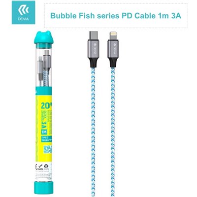 Cavi ConnettivitÃ  Cavo Bubble Tipo-C - Lightning 3A Per carica rapida PD Nero