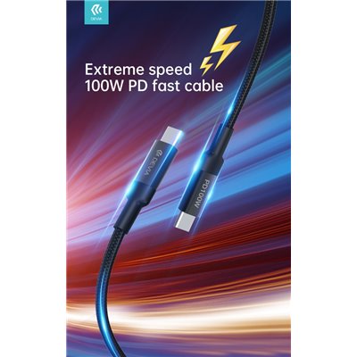 Cavi ConnettivitÃ  Cavo super rapido Tipo-C 1,5 Metri 100 W. Ideale per laptop