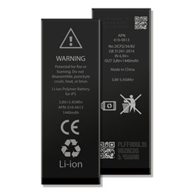 iPhone Serie 4-5-6-7 Batteria per iPhone 5, 1440mAh