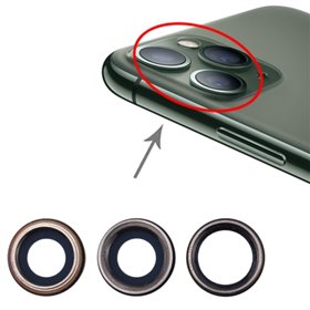 iPhone Serie 11 Lente fotocamera posteriore per iPhone 11 Pro Max 3pz Silver