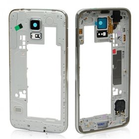 Samsung Serie S Frame Intermedio per Samsung Galaxy S5 Bordo Argento