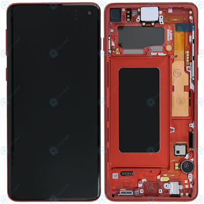 Samsung Serie S LCD display Touch Samsung G973 Galaxy S10 GH82-18850H Rosso