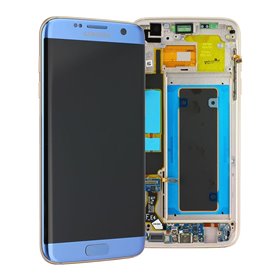 Samsung Serie S LCD + TOUCH PER GALAXY S7 EDGE ORIGINALE BLU GH97-18533G