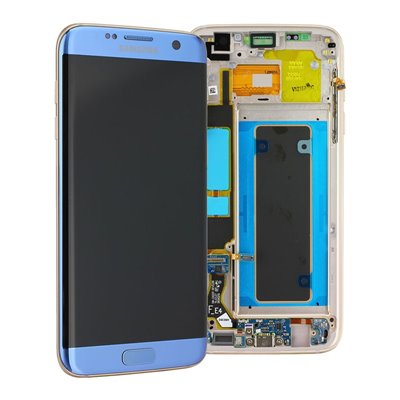 Samsung Serie S LCD + TOUCH PER GALAXY S7 EDGE ORIGINALE BLU GH97-18533G