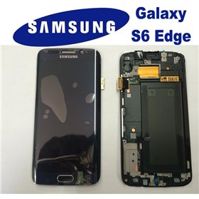 Samsung Serie S LCD + TOUCH ORIGINALE PER GALAXY S6 EDGE NERO GH97-17162A