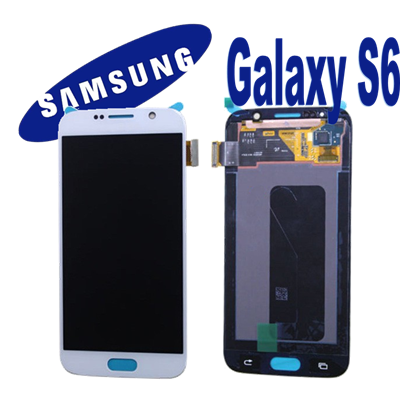 Samsung Serie S LCD + TOUCH ORIGINALE PER GALAXY S6 BIANCO GH97-17260B