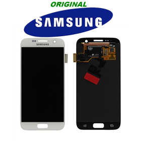 Samsung Serie S LCD + TOUCH PER GALAXY S7 ORIGINALE BIANCO GH9718523D