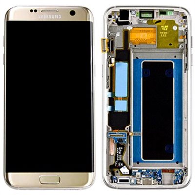 Samsung Serie S LCD + TOUCH PER GALAXY S7 EDGE ORIGINALE ORO GH97-18533C