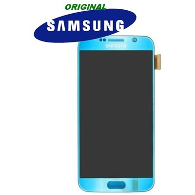 Samsung Serie S LCD + TOUCH ORIGINALE PER GALAXY S6 ELECTRIC BLUE 17260D