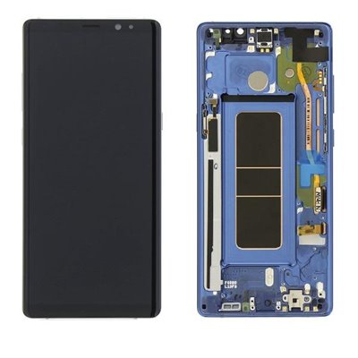 Samsung Serie N Lcd con Frame OLED Compatibile Samsung SM-N950 Note 8 Blu