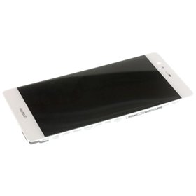 Huawei Serie P LCD + Touch Originale con Frame per Huawei P9 Bianco