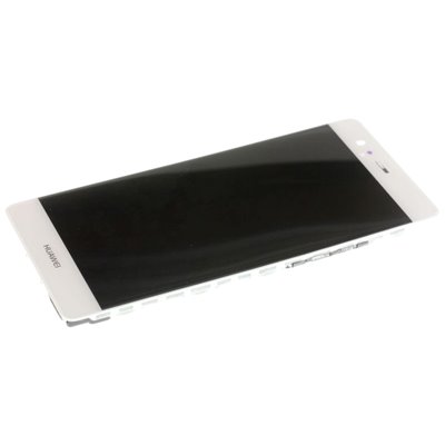 Huawei Serie P LCD + Touch Originale con Frame per Huawei P9 Bianco