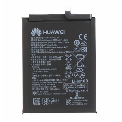 Huawei Mate Batteria Huawei 3900mAh Li-Ion HB436486ECW Bulk Mate 10