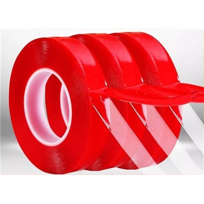 Attrezzi Tools Biadesivo a Super tenuta in PET Trasparente Larghezza 2mm