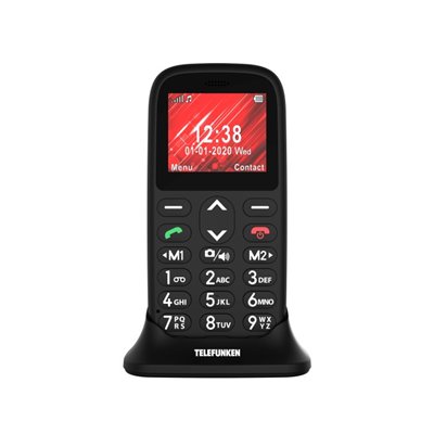 Cellulari per anziani Telefono Telefunken S410 Senior GSM 2G Nero Monoblocco