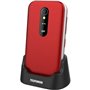 Cellulari per anziani Telefono Cellulare Conchiglia S450 Telefunken 2.8'' Rosso