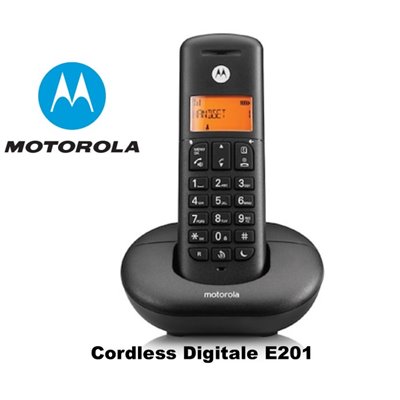 Motorola Cordless TELEFONO CORDLESS E201 MOTOROLA NERO