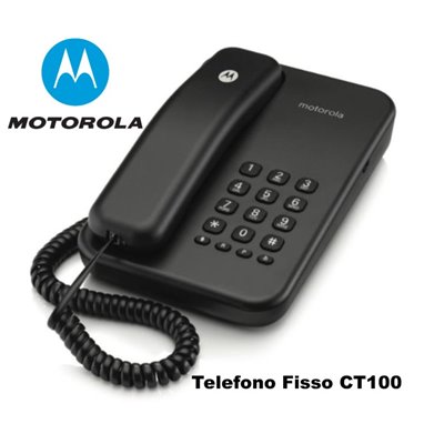 Motorola Cordless TELEFONO FISSO CT100 MOTOROLA NERO