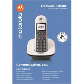Motorola Cordless Telefono Cordless Digitale Motorola CD5001