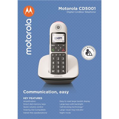 Motorola Cordless Telefono Cordless Digitale Motorola CD5001