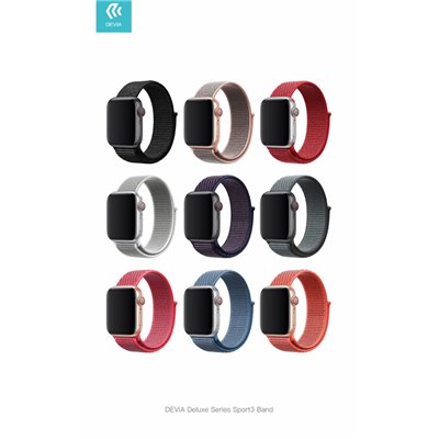 Accessori Watch Cinturino Apple Watch 4 serie 40mm Delux Sport 3 Red
