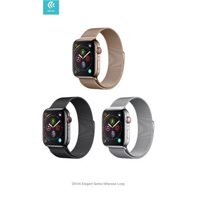 Accessori Watch Cinturino per Apple Watch 4 serie 44mm Maglia Milano Silver