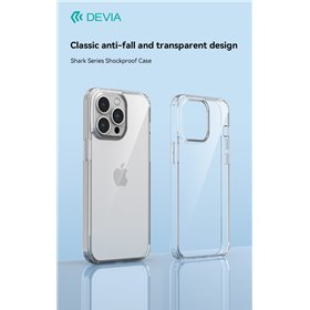 Cover Apple iPhone Cover protettiva Shark Trasparente Protezione iPhone 15 Pro
