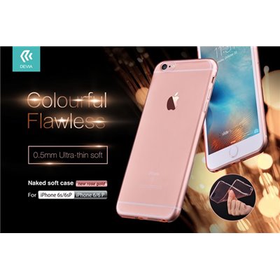 Cover Apple iPhone Cover TPU Slim 0.5 mm Morbida Per iPhone 6/6S Rosa