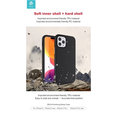 Cover Apple iPhone Cover protezione interno morbido per iPhone 12 Pro Max Nera