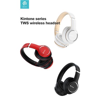 Fine Stock Cuffie Bluetooth 5.0 EM039 TWS Kintone Hi-Fi Bianca