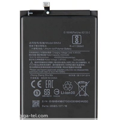 Xiaomi Batterie  Batteria Xiaomi BN54 Redmi Note 9 - Redmi 9 460200003P1G