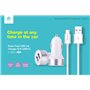 Carica Batterie Suit Carica Auto 2 Out 3.1A e Cavo USB Tipo-C Dati e Carica