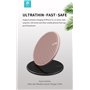 Carica Batterie Caricabatterie Aurora wireless ultrasottile 15 Watt Rosa