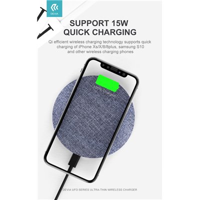 Carica Batterie Caricabatteria wireless rapido sistema Qi 5W/7,5W/10W/15W