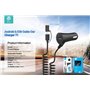Carica Batterie Carica da Auto T1 con Cavo Android & Lightning + Uscita USB 