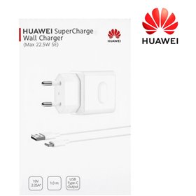 Carica Batterie Caricabatteria Huawei CP404 22,50 W Con Cavo Tip-C Bianco