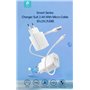 Carica Batterie Suit Carica Batteria 2,4A e Cavo M-usb Android 1 Mt Bianco