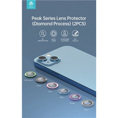 Pellicole iPhone Proteggi lenti diamantate per iPhone14&14 Plus Cornice Blue