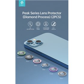 Pellicole iPhone Proteggi lenti diamantate per iPhone14&14 Plus Cornice Verde