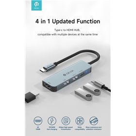 Adattatori & Varie Adattatore HUB da Type-C ad HDMI USB 3.0*2 + PD 4 in 1