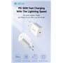 Carica Batterie Carica Batterie Uscita Tipo-C carica rapida PD 30 Watt GaN