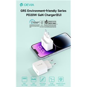 Carica Batterie Carica Batteria PD 20W GaN Uscita Tipo-C Certificato GRS