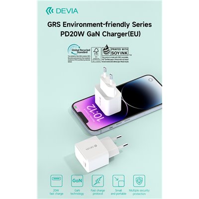 Carica Batterie Carica Batteria PD 20W GaN Uscita Tipo-C Certificato GRS