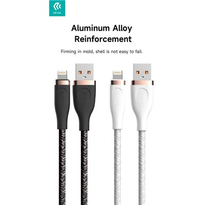 Cavi ConnettivitÃ  Cavo Intrecciato da Usb a Lightning 2,4 A, 1,5 Metri Bianco