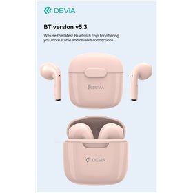 Auricolari&Microfoni Auricolari Devia TWS-K1 Bluetooth 5.3 EM057 Rosa