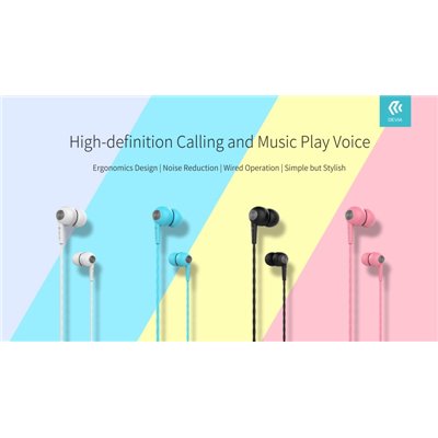 Auricolari&Microfoni Auricolari Hi-Fi a filo con controllo Brano e risposta Bianc