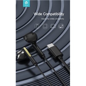 Auricolari&Microfoni Auricolari A1 Digital filo con connettore Tipo-C colore Neri