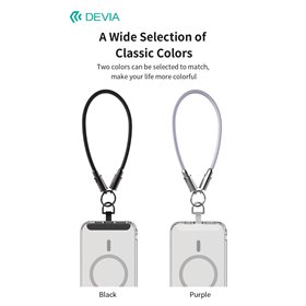 Supporti e Accessori Cordino cavo Tipo-C PD 60W da polso porta telefono Viola 0,3 mt